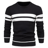 Men's grey ribbed knit crew neck sweater with subtle striped pattern, featuring long sleeves, designed for winter fashion in a 2XL size.