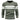 Men's military green ribbed knit crew neck sweater with long sleeves and grey striped pattern, showcasing winter fashion style in size 2XL.