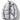 Men's High-Collar Black Insulated Puffer Jacket with Glossy Finish, Light Gray, XL, featuring comfortable sleeves and a stylish collar.