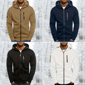 Men's Hoodie - Stylish Jacket with Zipper and Hood, High-Quality Material