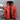 Men's insulated bright orange hooded winter puffer jacket with long sleeves and a high collar, designed for workwear and high-visibility. Suitable for cold weather and travel. Shown in size 5XL.
