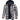 Men's beige insulated hooded plaid winter coat in size 5XL, featuring quilted lining, long sleeves, and a collar.