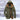Men's insulated hooded winter jacket in army green, thermal quilted parka, snow resistant, size 7XL, with fur-lined collar and sleeves.