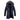 Men's dark blue insulated waterproof parka with fur-lined collar, long sleeves, and a stylish winter jacket design.