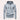Men's light gray quilted hoodie with a textured finish, featuring a jersey fabric, long sleeves, and a comfortable neck collar, in size 2XL.