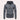 Men's dark gray quilted hoodie in size 2XL, featuring a stylish textured design, long sleeves, and a high collar.