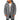 Men's long gray waterproof hooded parka in size 5XL, featuring insulated material for winter warmth, with a sleek design including a prominent collar and long sleeves, suitable for standing in cold, wet conditions.