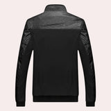Men's luxury burgundy leather jacket with a quilted design and tailored fit, featuring a stylish collar and full sleeves.