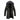 Men's luxury navy blue insulated winter parka with a fur-trimmed hood, featuring long sleeves and a protective collar.