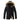 Men's black 2XL luxury waterproof insulated parka with a fur-trimmed hood, featuring long sleeves, a high collar, and an overcoat design.