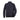 Men's minimalist black bomber jacket featuring a sleek design with long sleeves, a collar, and a zip-up front.