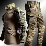 Men's MultiCam tactical combat uniform in green, size 3XL, featuring a military-grade camouflage pattern, cargo pants, and a ballistic vest, suitable for military use.