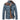 Men's navy blue insulated puffer jacket with a water-resistant finish, featuring long sleeves, a high collar, and side pockets, in a size 3XL.