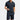 Men's navy blue polo shirt and shorts set in marine blue, featuring a breathable short-sleeve polo with a collar, paired with comfortable Bermuda shorts, suitable for casual summer wear in size 2XL.