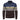 Men's navy geometric knit sweater with a two-tone design, featuring a zip-up collar, long sleeves, and a dark blue color in size 2XL.