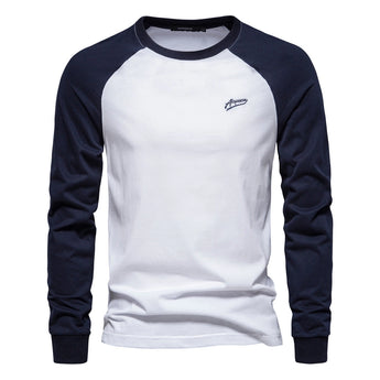Men's olive green and black raglan sweatshirt with long sleeves, featuring a stylish and comfortable autumn design, size 4XL.