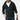 Men's black hooded cargo jacket in 3XL size, featuring a sleek design with a front zipper, long sleeves, and a collar; model wearing the jacket has an arm raised, showcasing the garment's fit and style.