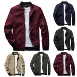 Men's olive green lightweight bomber jacket featuring a zipper pocket, with a stylish collar and long sleeves, displayed against a white background.