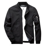 Men's olive green lightweight bomber jacket with a zipper pocket, featuring a front zipper closure, ribbed collar and cuffs, and designed for a casual yet stylish look.