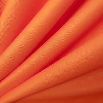 Men's orange athletic shirt with a quick-dry, moisture-wicking fabric, displayed against a plain background.