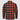 Men's long sleeve orange plaid flannel shirt with a tartan pattern, featuring a collar and button-up design, suitable for casual wear.