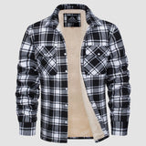 Men's orange plaid flannel shirt with a tartan pattern, featuring long sleeves and a collar, in size 2XL.