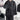 Men's oversized black chunky knit woolen crewneck sweater featuring long sleeves and ribbed collar, suitable for a casual or layered look.