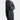 Men's oversized black chunky knit woolen crewneck sweater displaying long sleeves and a relaxed fit.