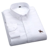 Men's premium blue plaid dress shirt featuring long sleeves and a button-down collar, shown in pearl white color and 3XL size.