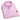 Men's premium pink striped dress shirt with long sleeves and button-down collar, shown in 3XL size.