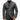 Men's premium double-breasted charcoal suede blazer in stone gray, featuring a classic collar, button detailing, and long sleeves, showcased in a 3XL size.