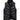 Men's black insulated puffer vest, lightweight and water-resistant, designed for hiking, with a high collar and sleeveless construction, suitable for outdoor activities.