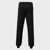 Men's slim fit black joggers featuring zipper pockets, designed for gym and casual wear, highlighting the human leg with a focus on active sportswear style.