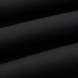 Men's slim fit black joggers with zipper pockets laid flat on a white background, showcasing the sleek design and functional pocket features suitable for gym and casual wear.