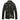 Men's black leather biker jacket featuring a fitted style, long sleeves, and a classic collar design.