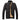 Men's dark brown leather biker jacket in a fitted suede vintage style, featuring a structured collar, full-length sleeves, and button accents, tailored for a sophisticated and fashionable look.