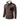 Men's brown textured zipper collar sweater with contrast elbow patches, shown in size 4XL, featuring long sleeves and a stylish pattern.