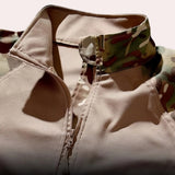 Men's lightweight urban camo tactical jacket with mesh design and zipper front, featuring a stylish collar and long sleeves.