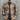 Men's vintage plaid flannel shirt in multicolor, featuring a tartan pattern with grey and beige hues. The shirt has long sleeves, a classic collar, and is designed as a rugged outdoor overshirt in size 4XL.