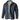 Men's vintage quilted denim jacket featuring brown suede patches, designed with long sleeves, collar, and a 2XL fit.