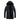 Men's black waterproof insulated winter jacket with a hood, featuring long sleeves, a collar, and multiple pockets. The jacket is designed for thermal insulation and breathability, suitable for cold weather conditions.