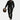 Men's black cable-knit hoodie and pants set in XL, featuring long sleeves and a cozy, textured design suitable for winter wear.