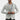 Men's gray linen blazer in size 3XL, featuring a lightweight and breathable design suitable for summer, displayed with visible hand placement, showcasing the sleeves, waist, and neck details.