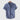 Men's white linen short sleeve shirt with a Mandarin collar, displayed in size 2XL and blue color.