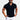 Men's slim fit black polo shirt in a large 2XL size, featuring a stretch cotton fabric for athletic and breathable wear. The shirt showcases a neatly collared neck and short sleeves, with a model wearing sunglasses and a watch, highlighting a casual yet stylish look.