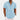 Men's light blue XXL short sleeve cotton dress shirt with white stripes, featuring a classic collar and a comfortable fit, ideal for summer wear. The shirt is displayed on a model wearing a watch on their arm.
