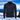 Men's winter polo sweater featuring a blue geometric pattern, long sleeves, and a knitted pullover design in size 2XL.