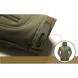 Military-grade tactical jacket in grey and beige colors featuring durable zipper and ample pocket storage, designed for comfort and outdoor use.