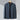Minimalist dark blue men's bomber jacket featuring a sleek design with a lightweight, urban fashion style; the jacket is shown with a collar and long sleeves, emphasizing its modern and versatile look.