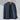 A minimalist dark blue men's bomber jacket featuring a lightweight design ideal for urban fashion, with a sleek silhouette, long sleeves, and a zippered front. The jacket has a classic collar and is styled for a casual yet sophisticated look, distinguishing itself from traditional blazers or formal wear.